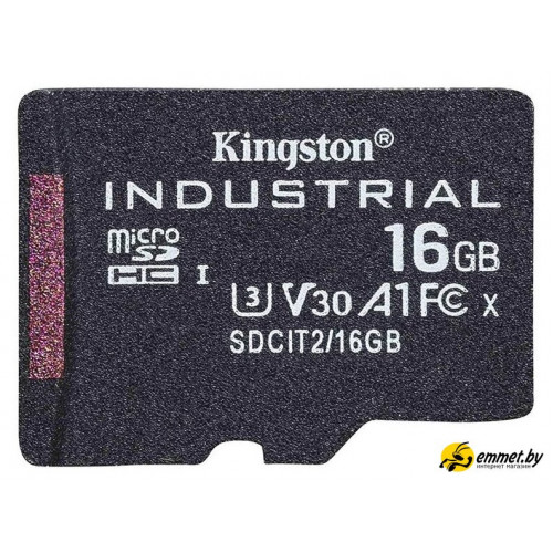 Карта памяти Kingston Industrial microSDXC 16GB SDCIT2/16GBSP