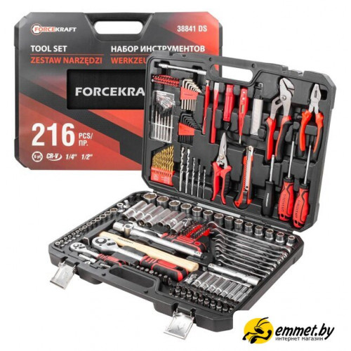 Универсальный набор инструментов ForceKraft FK-38841DS (216 предметов)