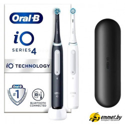 Комплект зубных щеток Oral-B iO Series 4 Duo (черный/белый) Комплект зубных щеток Oral-B iO Series 4 Duo (черный/белый)