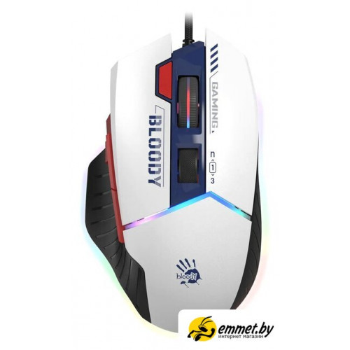 Игровая мышь A4Tech Bloody W95 Max Sports (белый/темно-синий)