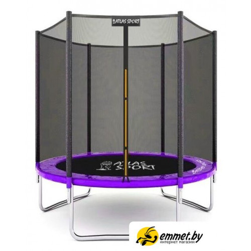 Батут Atlas Sport 183 см - 6ft (внешняя сетка, сливовый)