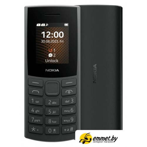 Кнопочный телефон Nokia 106 (2023) Dual SIM TA-1564 (угольный)