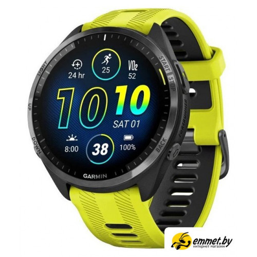Умные часы Garmin Forerunner 965 (черный/желтый)