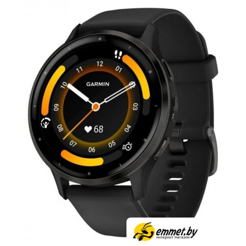 Умные часы Garmin Venu 3 (черный, с силиконовым ремешком)