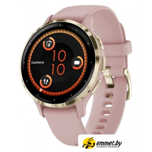 Умные часы Garmin Venu 3S (розовый, с силиконовым ремешком)