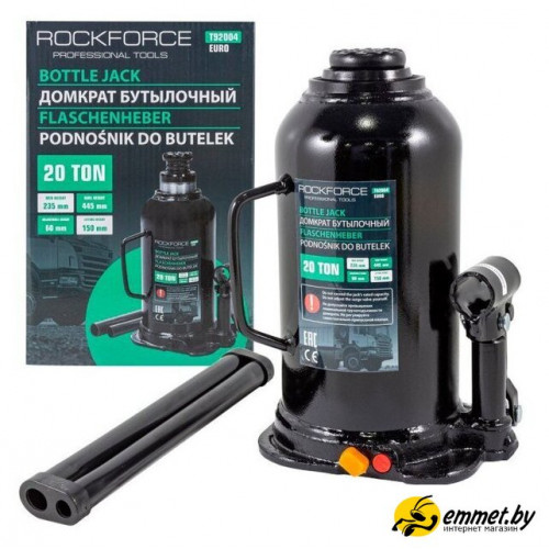 Бутылочный домкрат RockForce RF-T92004(Euro) 20т