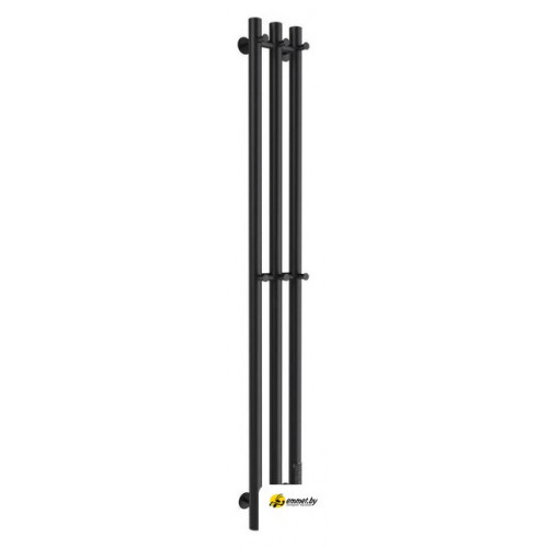 Полотенцесушитель Маргроид Ferrum Inaro СНШ 120x6x12 6 крючков, Черный матовый, скрытого монтажа, таймер справа