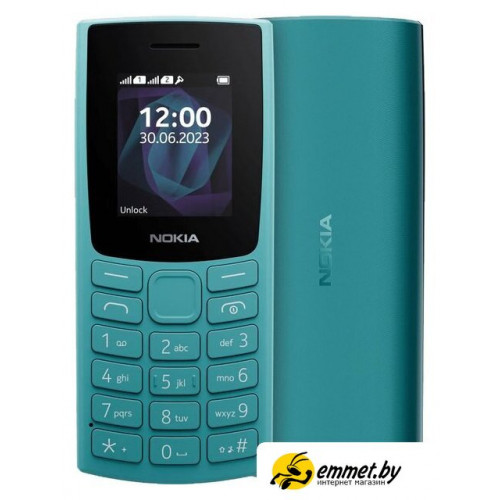 Кнопочный телефон Nokia 105 (2023) Dual SIM TA-1557 (бирюзовый)