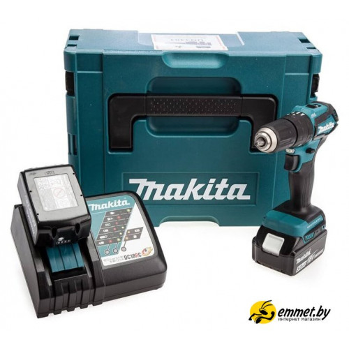 Ударная дрель-шуруповерт Makita DHP483RTJ (с 2-мя АКБ, кейс)