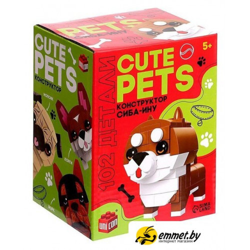Конструктор Unicon Cute pets 9278945 Сиба-Ину