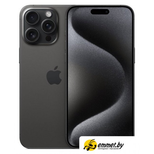 Телефон Apple iPhone 15 Pro Max eSIM 512GB (черный титан)