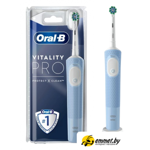 Электрическая зубная щетка Oral-B Vitality Pro D103.413.3 Protect X Clean Vapor Cross Action (голубой)