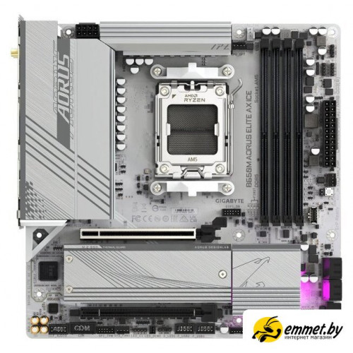 Материнская плата Gigabyte B650M Aorus Elite AX Ice