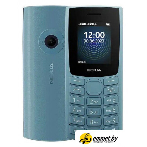 Кнопочный телефон Nokia 110 (2023) Dual SIM TA-1567 (небесно-голубой)