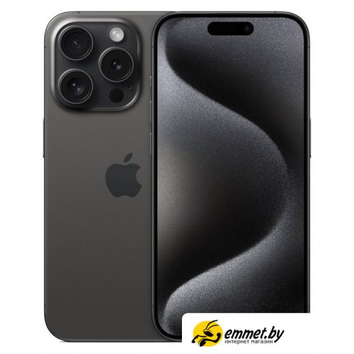 Телефон Apple iPhone 15 Pro eSIM 256GB (черный титан)