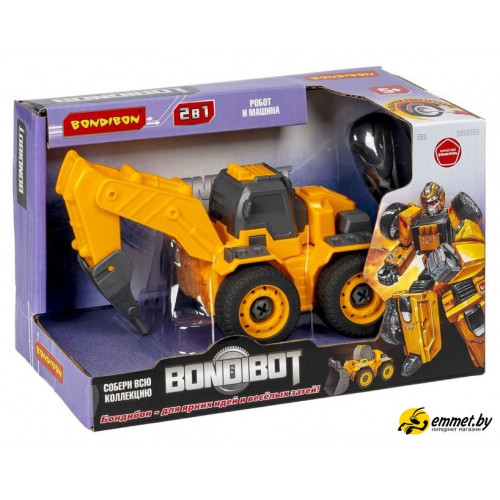 Конструктор Bondibon Экскаватор с буром-робот ВВ5975