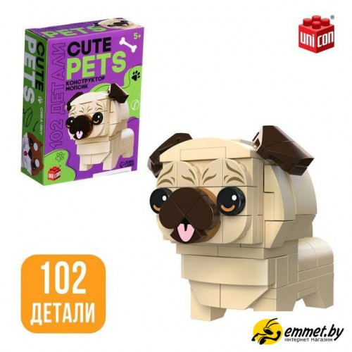 Конструктор Unicon Cute pets. Мопсик 9278946