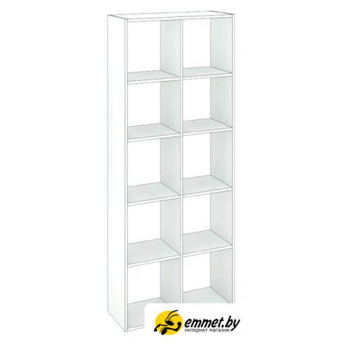 Стеллаж Кортекс-мебель Дельта-10 км.02539 71x175 (белый)