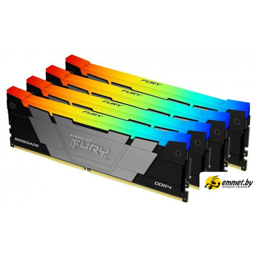 Оперативная память Kingston FURY Renegade RGB 4x8ГБ DDR4 3200 МГц KF432C16RB2AK4/32
