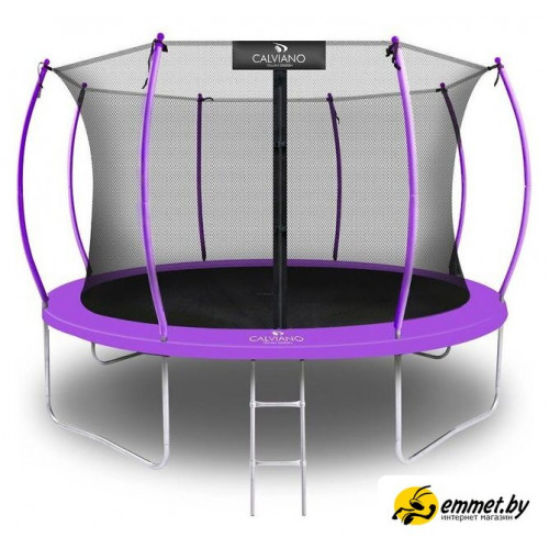 Батут Calviano Inside Master Purple 374 см - 12ft (внутренняя сетка, с лестницей)