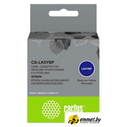 Картридж CACTUS CS-LK5YBP (аналог Epson LK5YBP)
