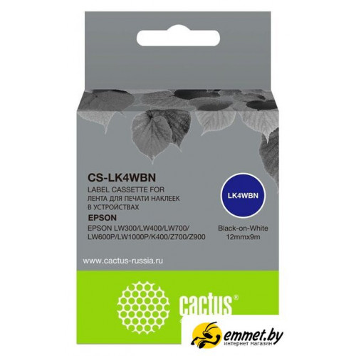 Картридж CACTUS CS-LK4WBN (аналог Epson LK4WBN)