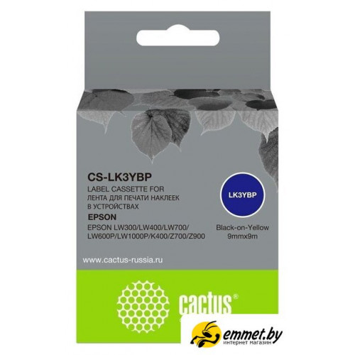 Картридж CACTUS CS-LK3YBP (аналог Epson LK3YBP)