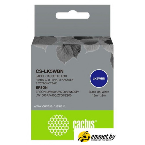 Картридж CACTUS CS-LK5WBN (аналог Epson LK5WBN)