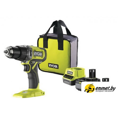Ударная дрель-шуруповерт Ryobi RPD18-2C52S 5133005526 (с 2-мя АКБ 2 Ач+5 Ач, сумка)