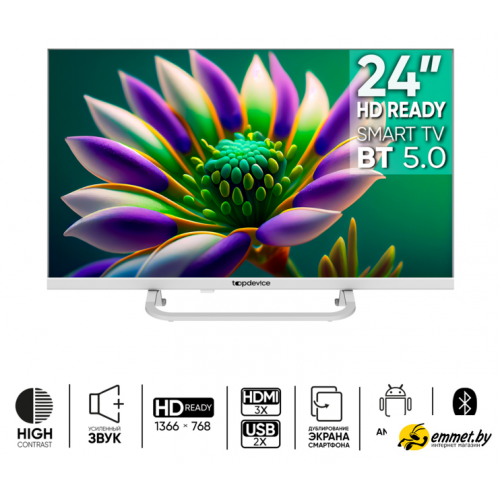 Телевизор Topdevice Frameless Neo TDTV24CS04H_WE
