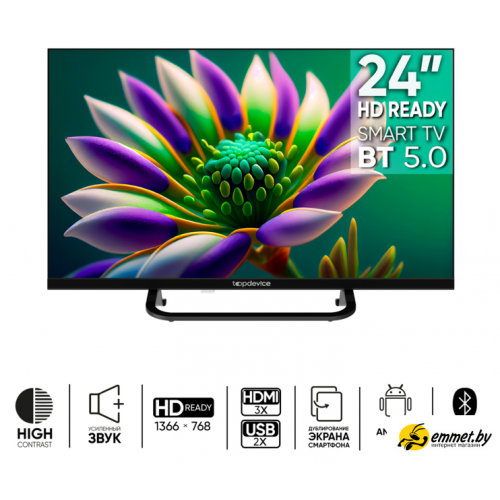 Телевизор Topdevice Frameless Neo TDTV24CS04H_BK