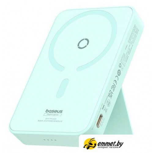 Внешний аккумулятор Baseus MagPro Magnetic Bracket Wireless Fast-Charging Power Bank 20W 5000mAh (мятный)