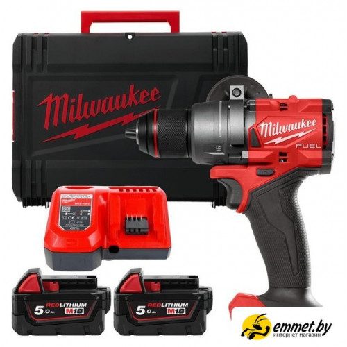 Дрель-шуруповерт Milwaukee M18 FUEL M18FDD3-502X 4933479863 (с 2-мя АКБ 5 Ач, кейс)