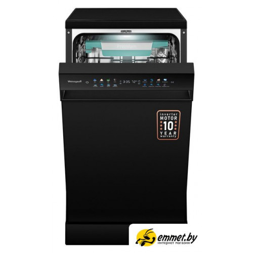 Отдельностоящая посудомоечная машина Weissgauff DW 4539 Inverter Touch AutoOpen Black