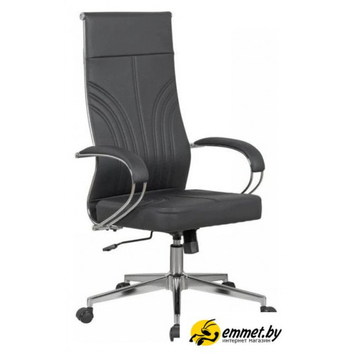 Офисное кресло SitUp Mark chrome (экокожа Black/Black)