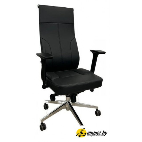 Офисное кресло SitUp Partner chrome (экокожа Black/Black)