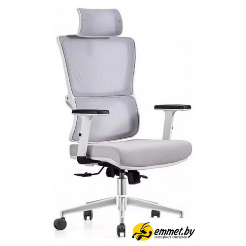 Офисное кресло SitUp Victoria Chrome (сетка Light Gray/ткань Light Gray)