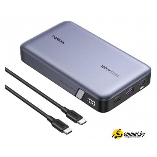 Внешний аккумулятор Ugreen PB720 20000mAh (серый)
