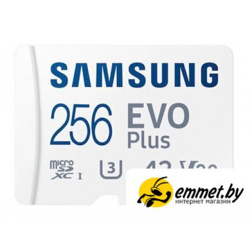 Карта памяти Samsung EVO Plus 2024 microSDXC 256GB (с адаптером)