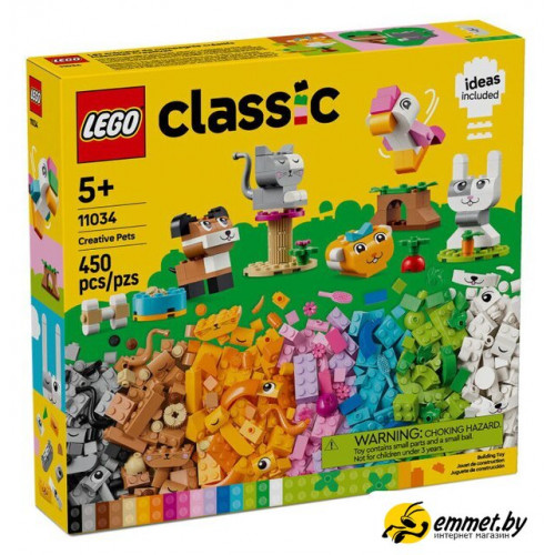 Набор деталей LEGO Classic 11034 Креативные домашние животные