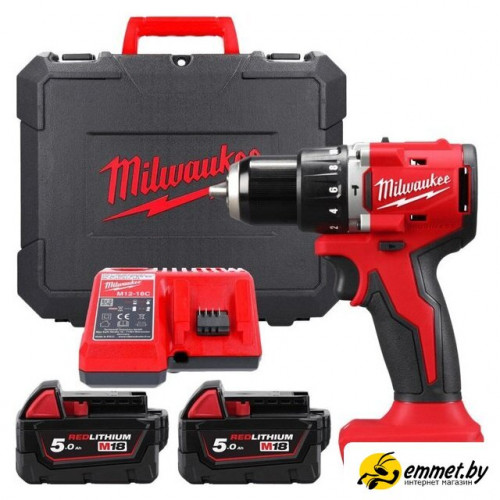 Ударная дрель-шуруповерт Milwaukee M18 M18BLPDRC-502C 4933492826 (с 2-мя АКБ 5 Ач, кейс)