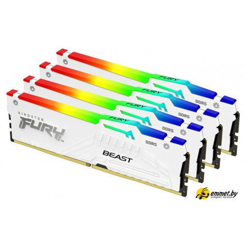 Оперативная память Kingston FURY Beast RGB 4x16ГБ DDR5 5200 МГц KF552C40BWAK4-64