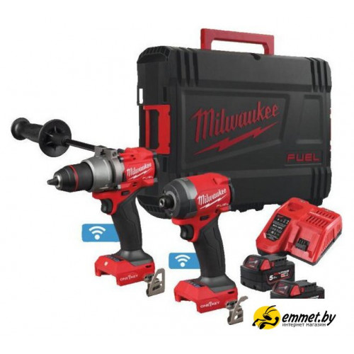 Наборы электроинструментов Milwaukee M18 ONEPP2A3-502X 4933493244 (шуруповерт, винтоверт, 2 АКБ, кейс)