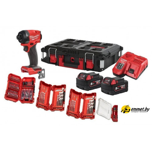 Винтоверт Milwaukee M18 FUEL Promo FID3100P-502P 4933498244 (с 2-мя АКБ, кейс, набор оснастки)