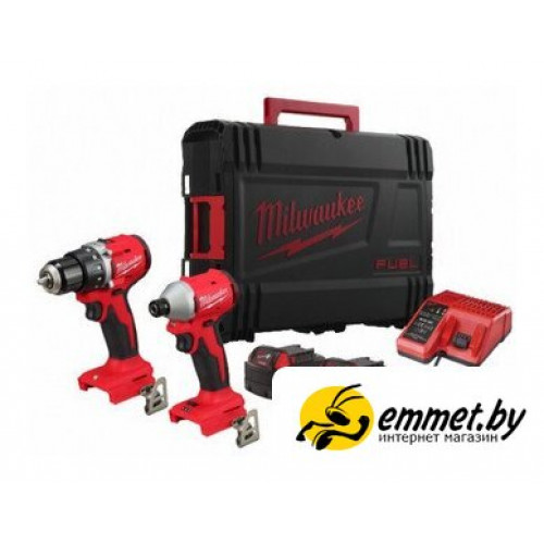 Наборы электроинструментов Milwaukee M18 BLCPP2B-402C 4933492836 (шуруповерт, винтоверт, 2 АКБ, кейс)