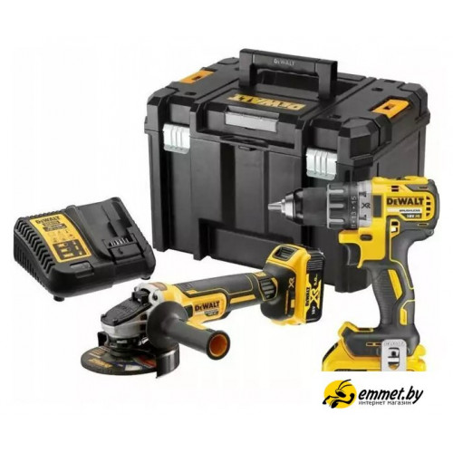 Наборы электроинструментов DeWalt DCK2020P2T (шуруповерт, УШМ, кейс)