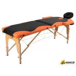 Массажный стол Atlas Sport складной 2-с 60 см деревянный (черно-оранжевый)