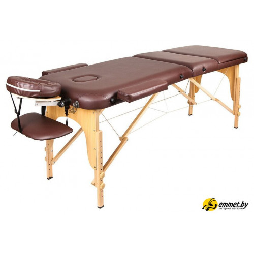 Массажный стол Atlas Sport складной 3-с деревянный 60 см (коричневый)