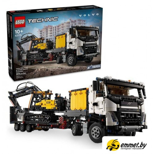 Конструктор LEGO Technic Грузовик Volvo FMX и электрический экскаватор EC230 42175
