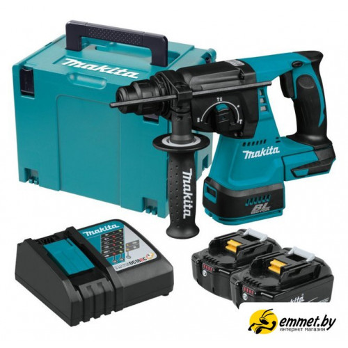 Перфоратор Makita DHR242RTJ (с 2-мя АКБ, кейс)